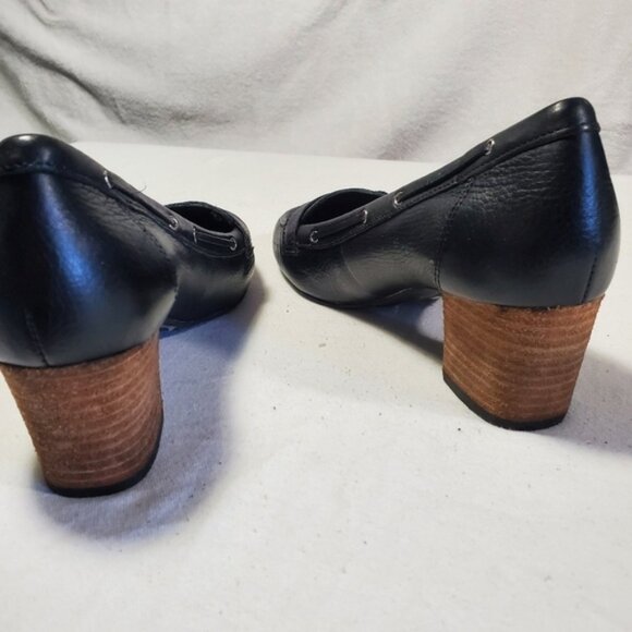 Rockport Adiprene Buckled Black Leather Loafer Block Heel Size Us 6.5 - Picture 10 of 15